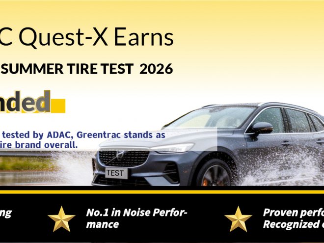 ADAC Dual Champion! Why GREENTRAC Quest-X Tops Wet Handling and Noise Performance